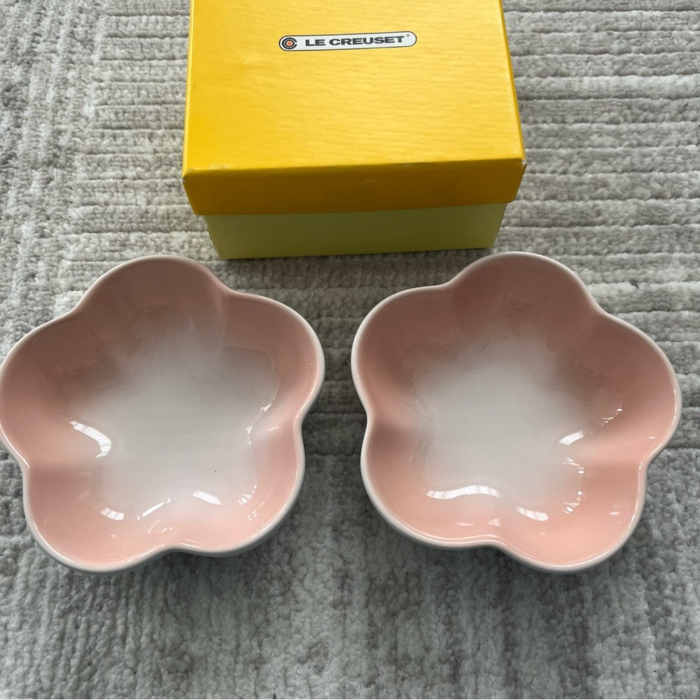 Le Creuset 12cm Flower Dish (set of 2) Ballerina Pink